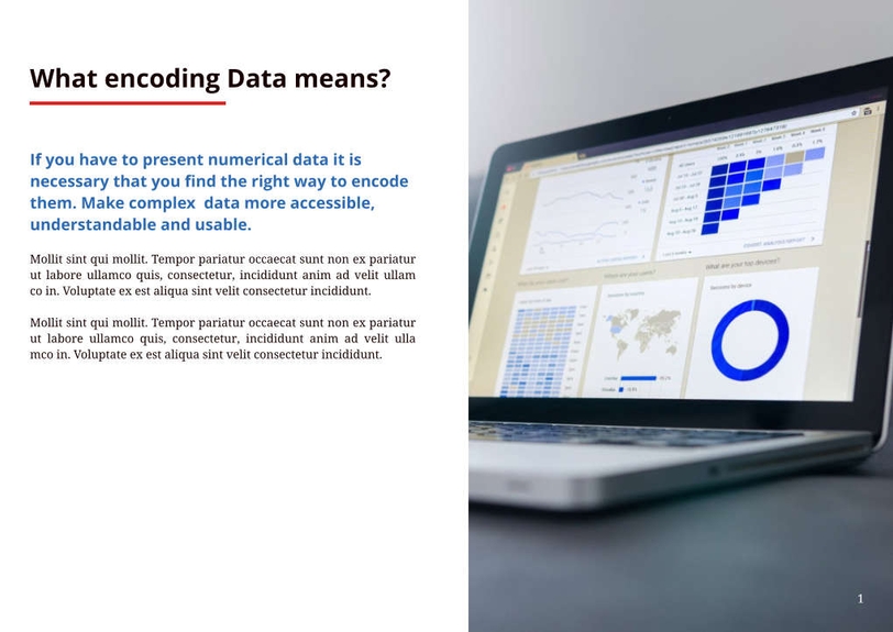 Free booklet data visualization template
