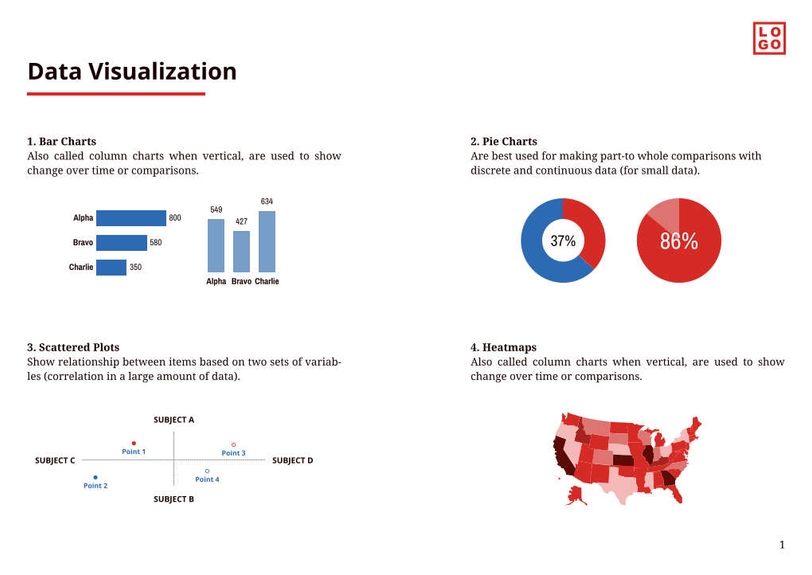Free booklet data visualization template