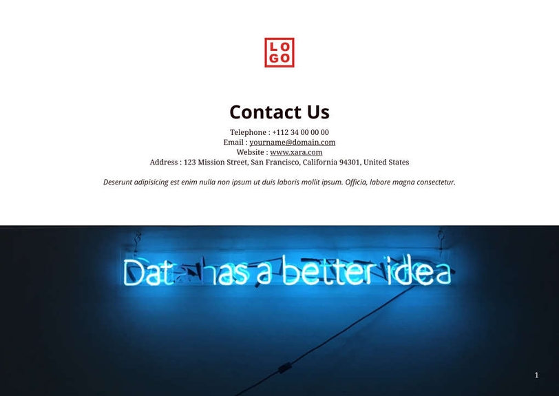 Free booklet data visualization template