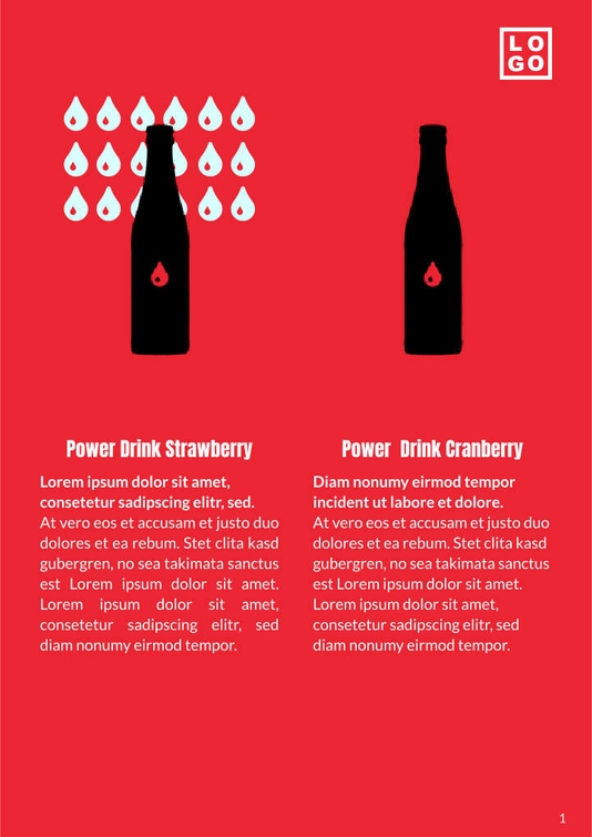 Free booklet energy drink template