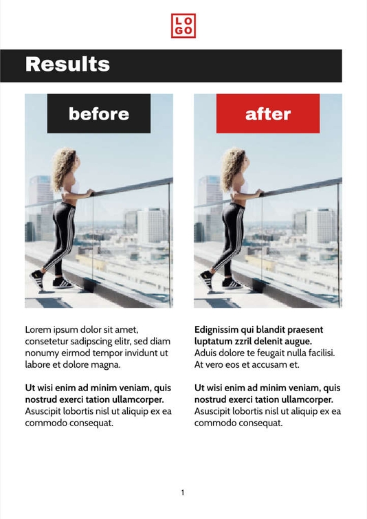 Free booklet fitness template