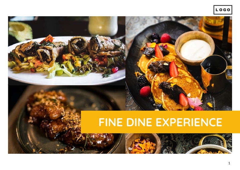Free booklet restaurant template