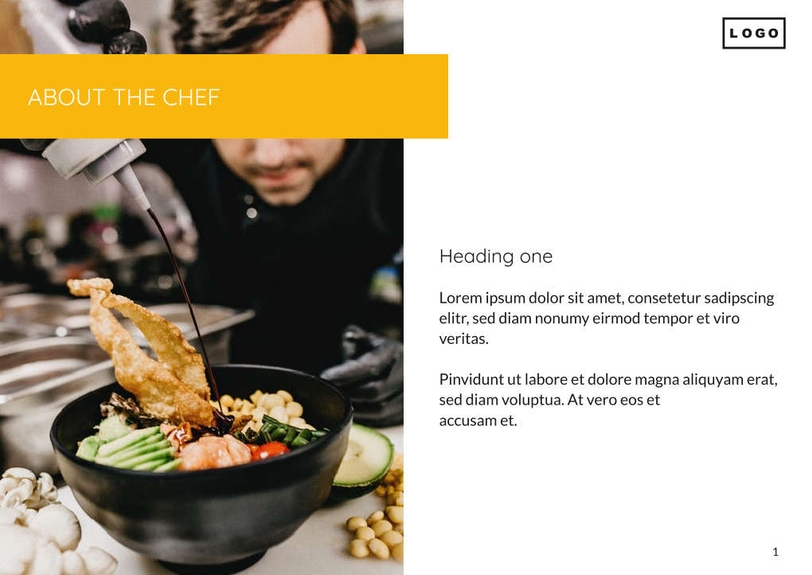 Free booklet restaurant template