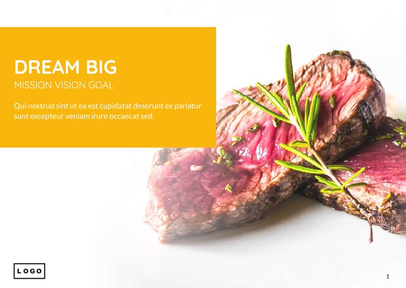 Free booklet restaurant template