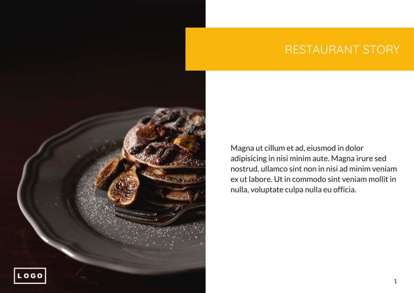 Free booklet restaurant template