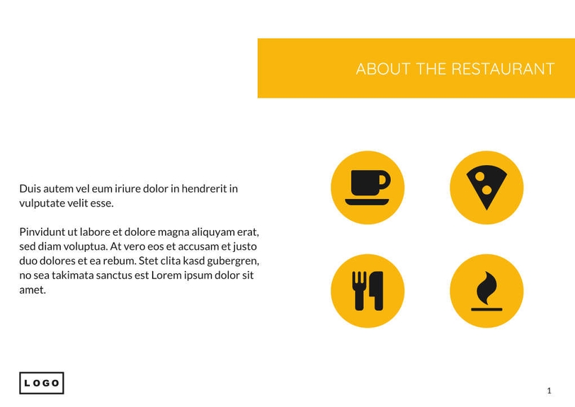 Free booklet restaurant template