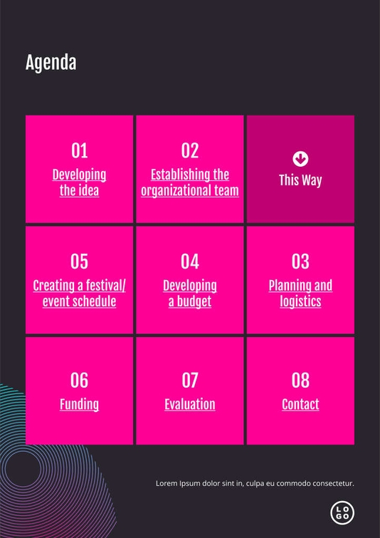 Free catalog event planner template
