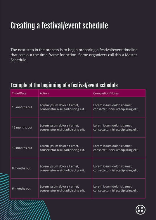 Free catalog event planner template