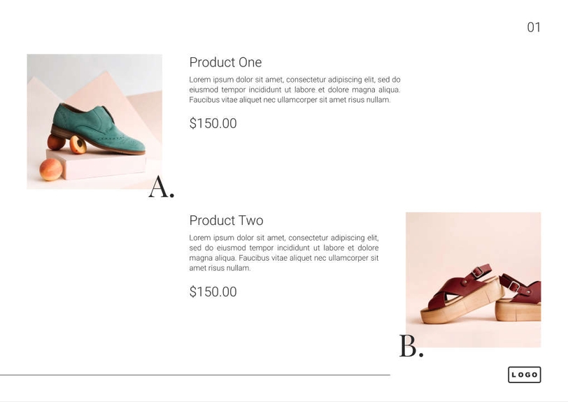 Free catalog product template