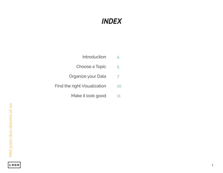 Free e-books data visualization template
