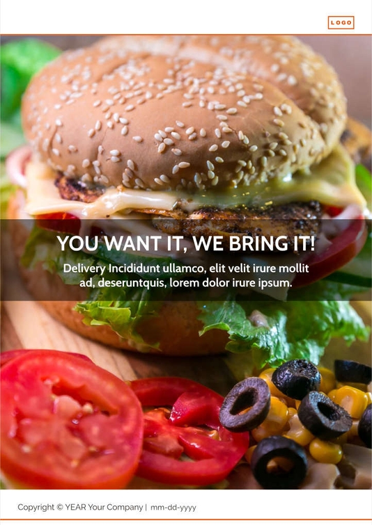Free e-books food delivery service template