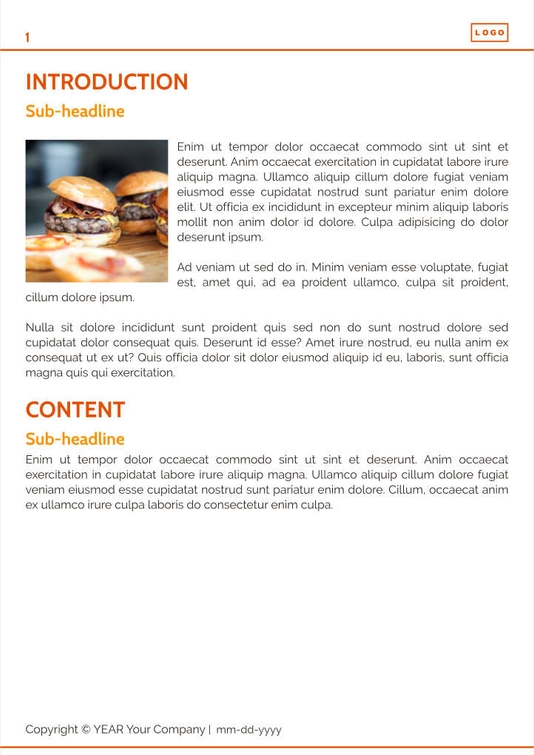 Free e-books food delivery service template