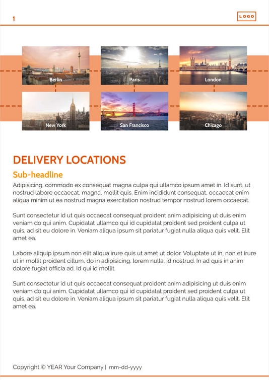 Free e-books food delivery service template
