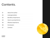 Free e-books lead generation template
