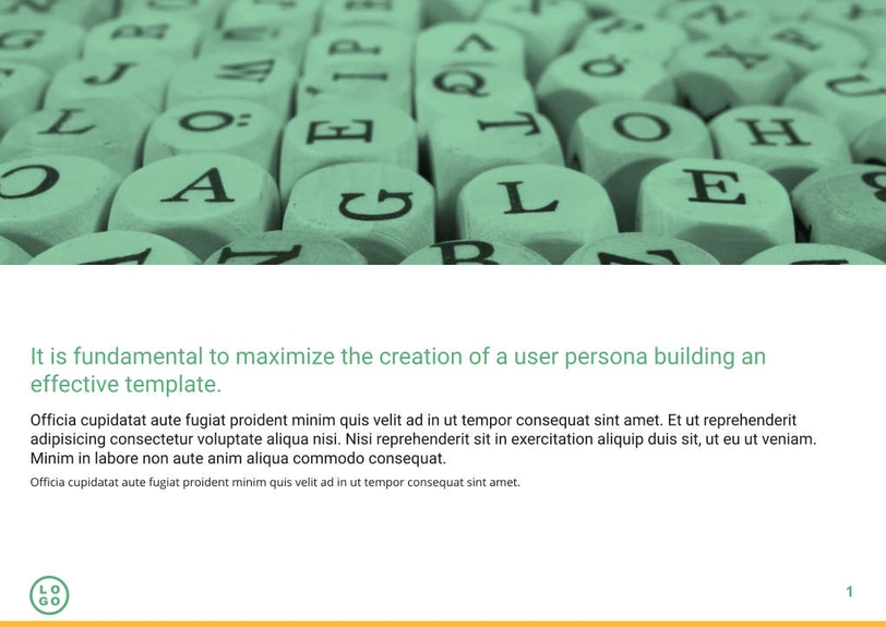 Free e-books user persona template