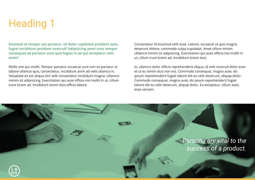 Free e-books user persona template