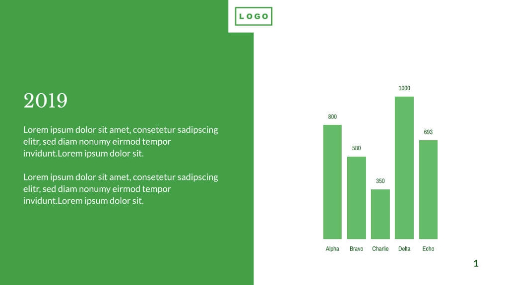 Free presentation annual report template
