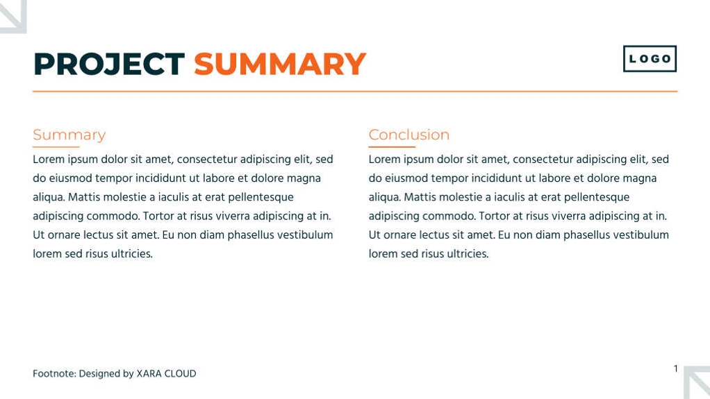 Free presentation bold business template