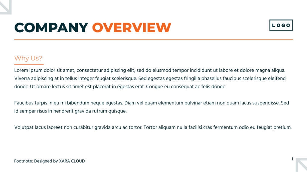 Free presentation bold business template