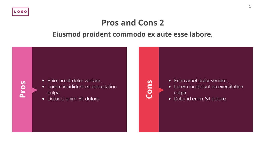 Free presentation business case template