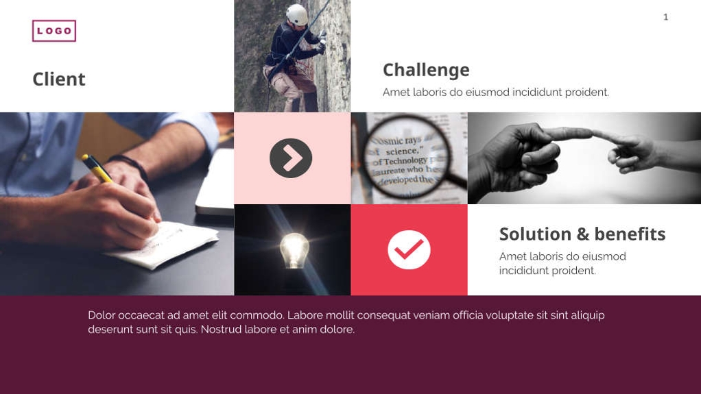 Free presentation business case template