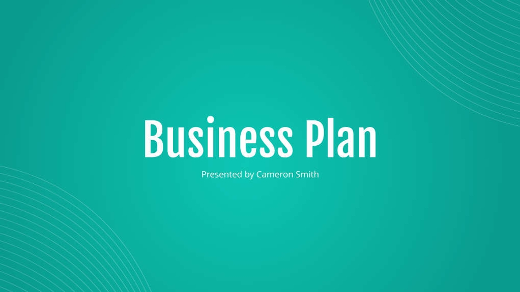 Free presentation business plan template