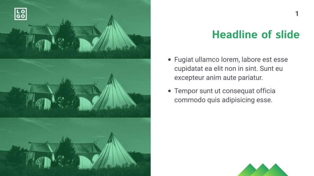 Free presentation campsite template