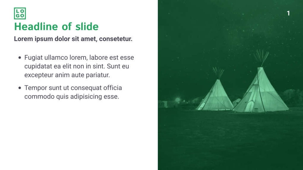 Free presentation campsite template