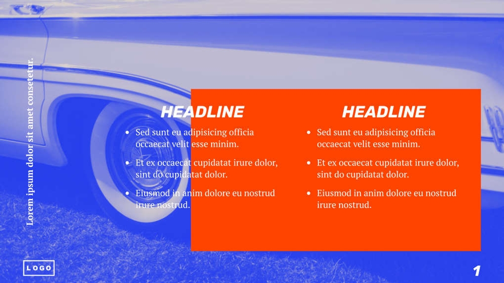 Free presentation car template
