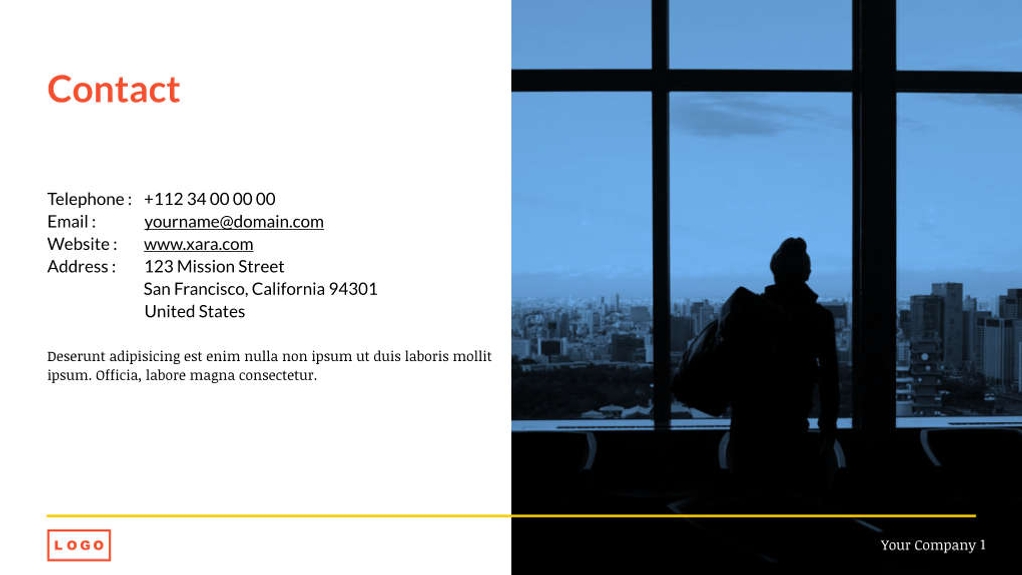 Free presentation enterprise template