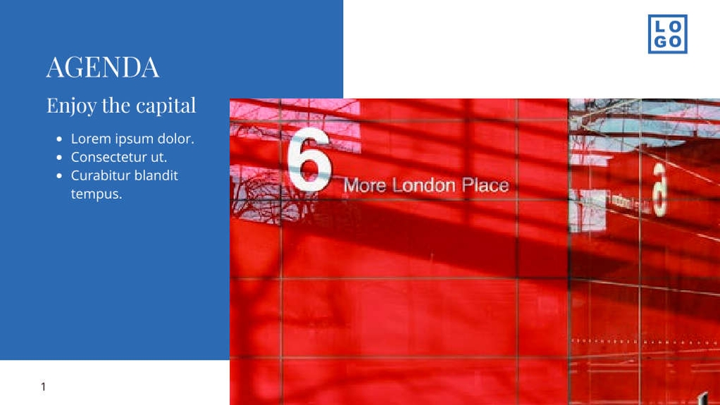 Free presentation explore london template