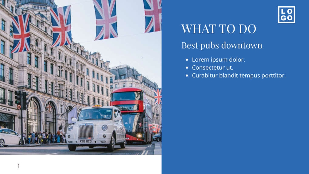 Free presentation explore london template