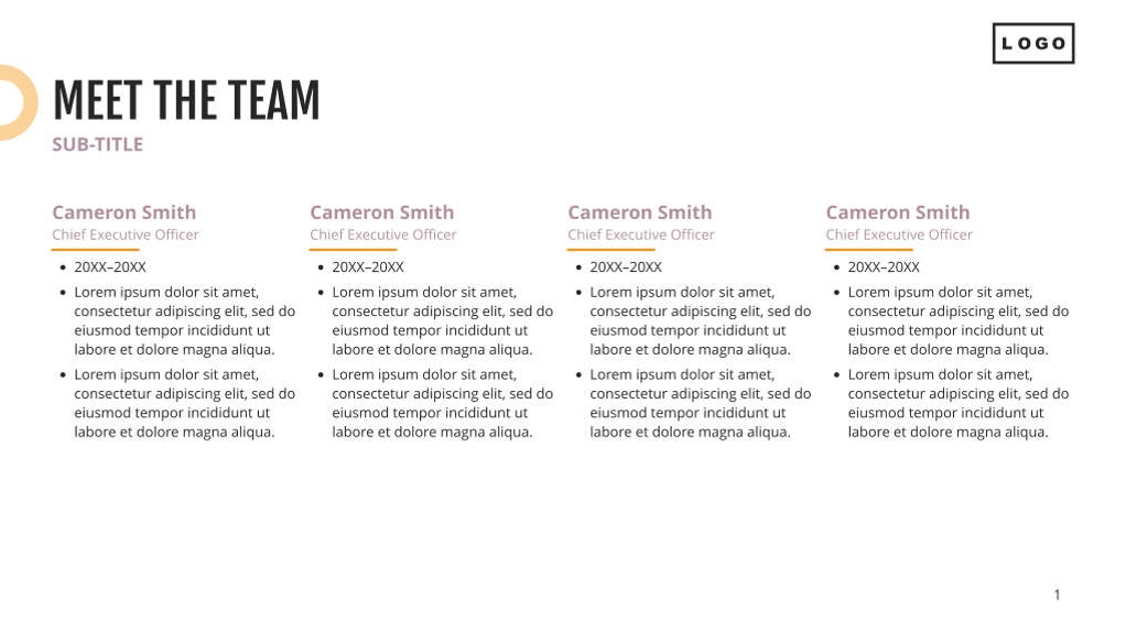 Free presentation financial pitch deck template