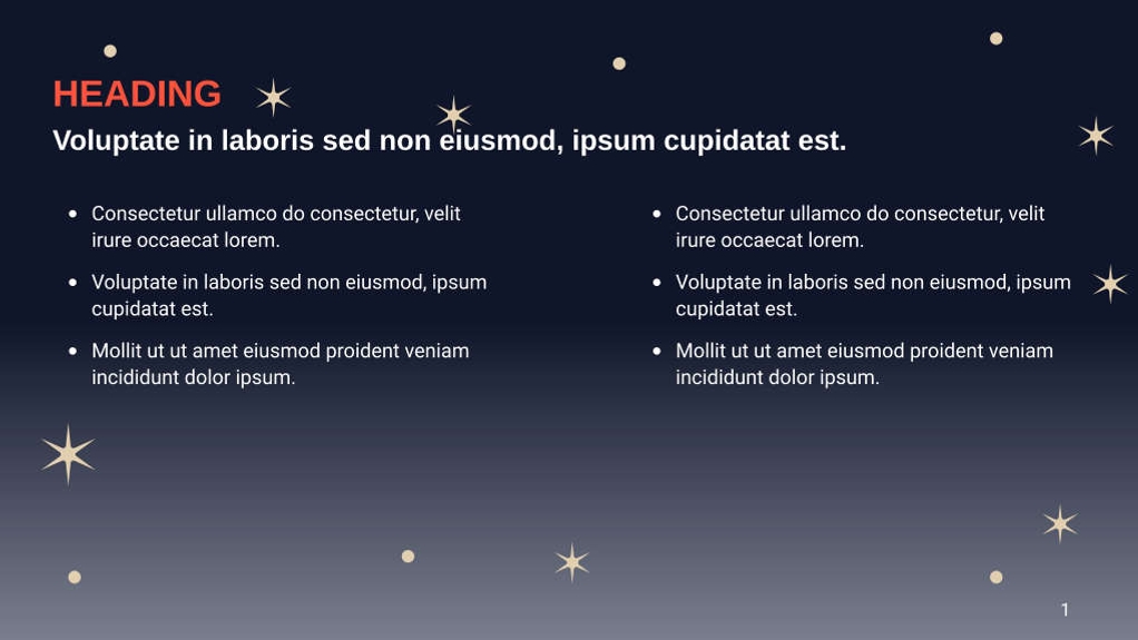 Free presentation galaxy template