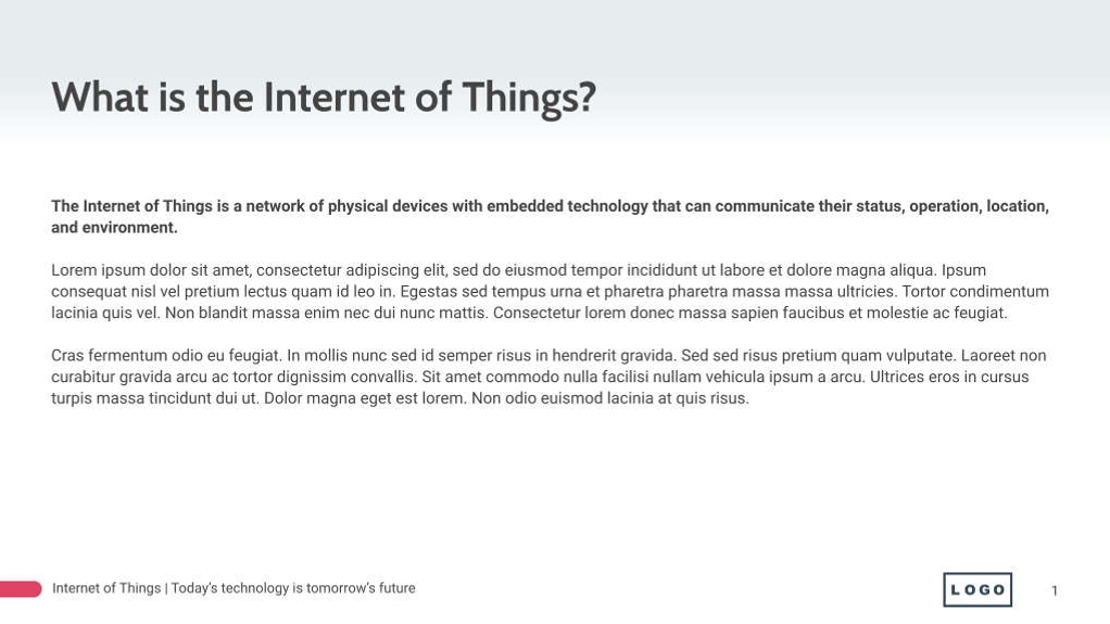 Free presentation iot consulting template
