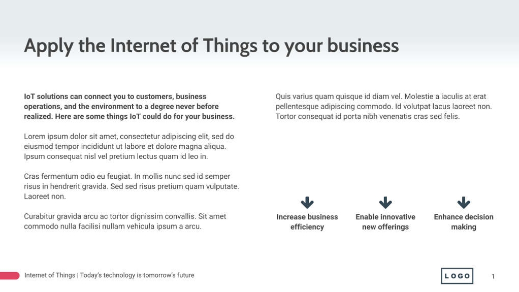Free presentation iot consulting template