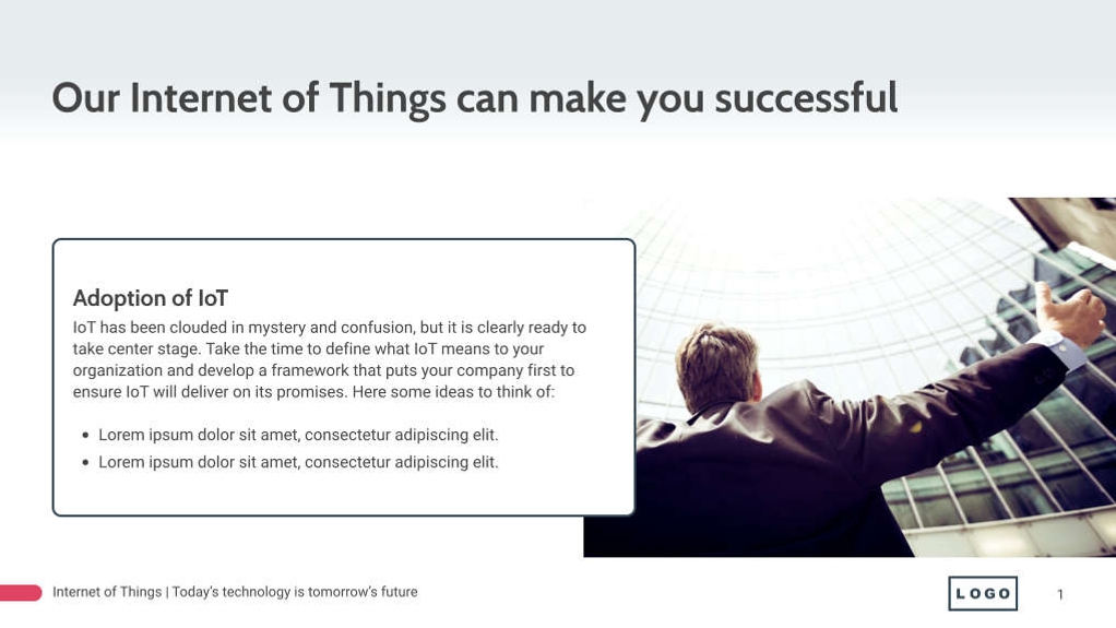 Free presentation iot consulting template