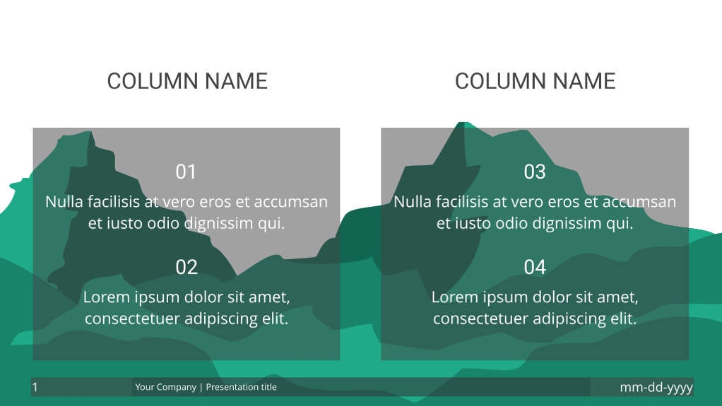 Free presentation landscape template