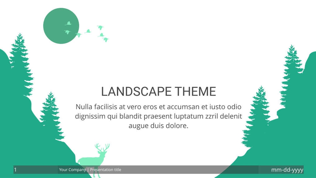 Free presentation landscape template