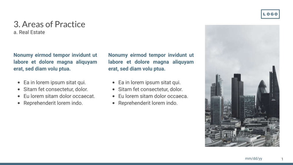 Free presentation law firm template
