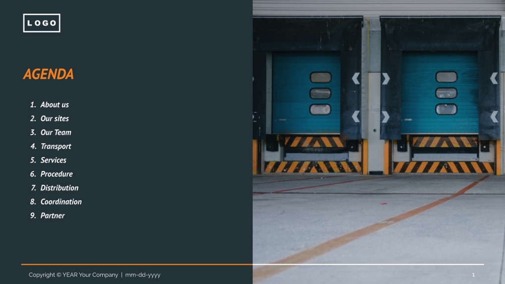 Free presentation logistics template
