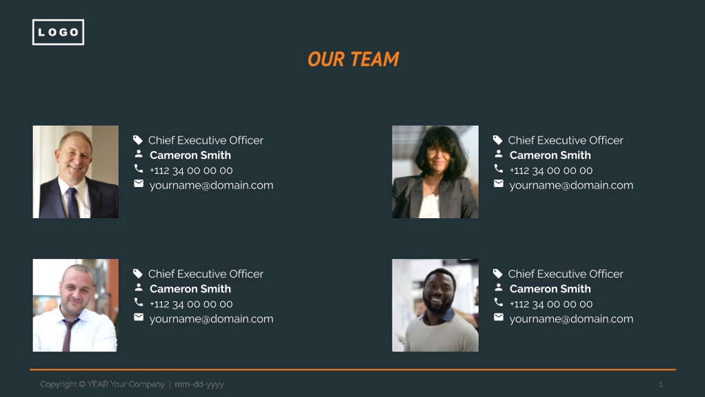Free presentation logistics template