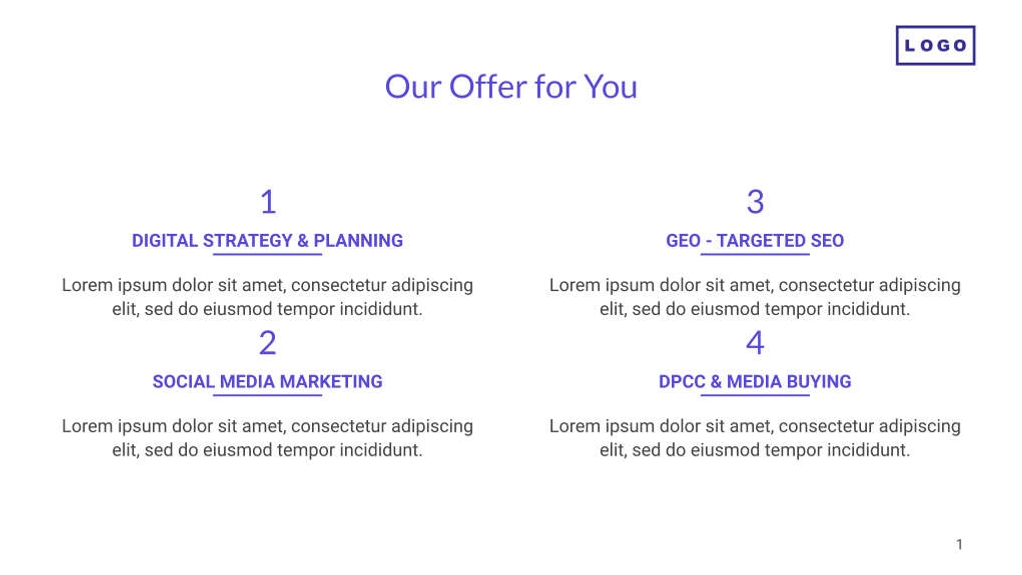 Free presentation marketing agency template