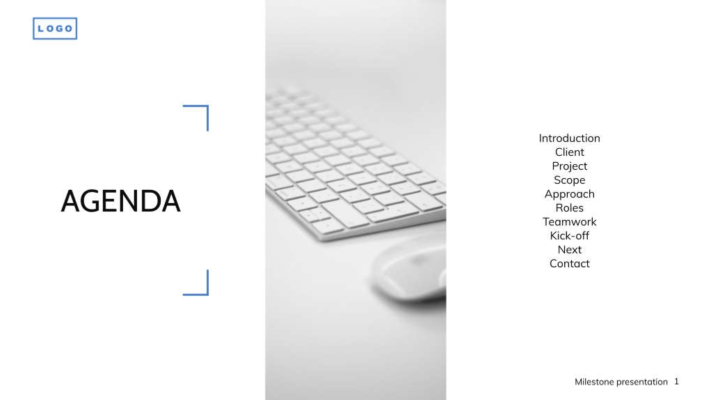 Free presentation milestone template