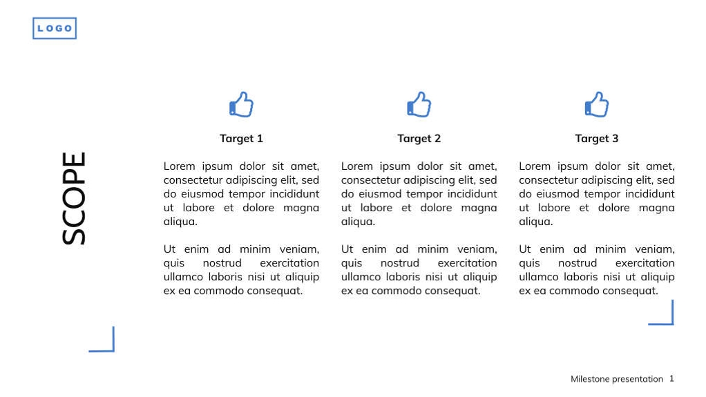 Free presentation milestone template