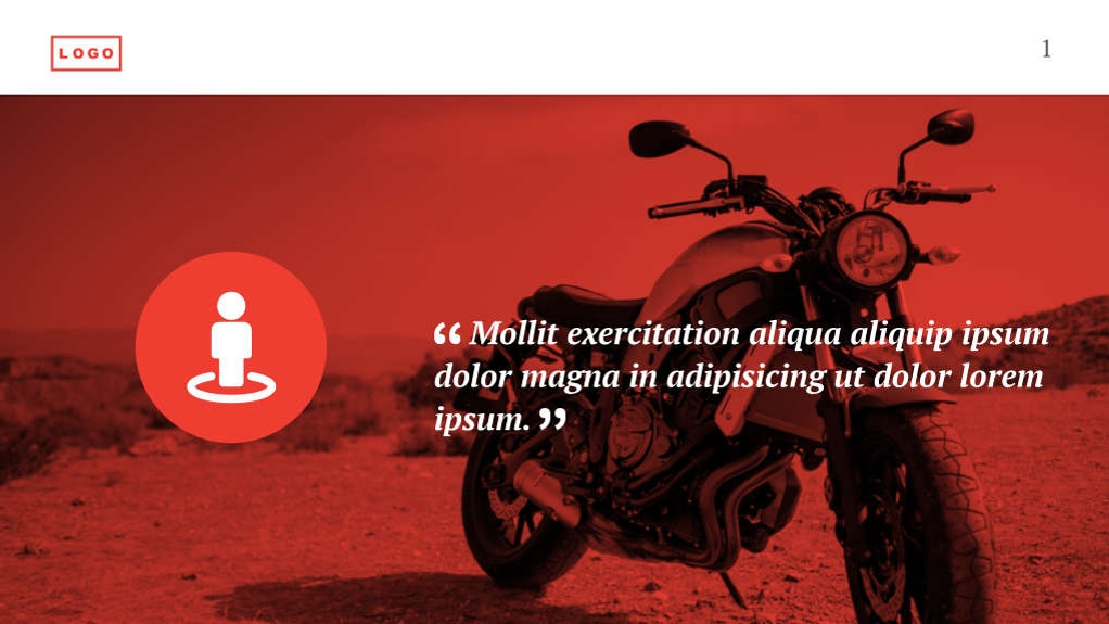 Free presentation motorcycle template