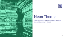 Free presentation neon template