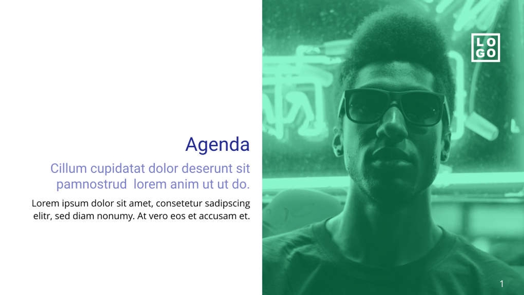 Free presentation neon template