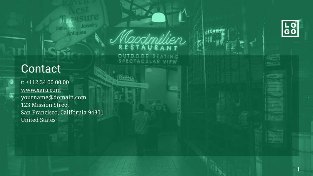 Free presentation neon template