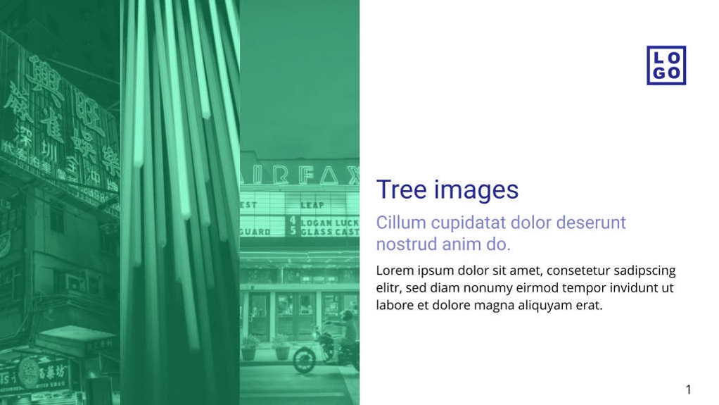 Free presentation neon template